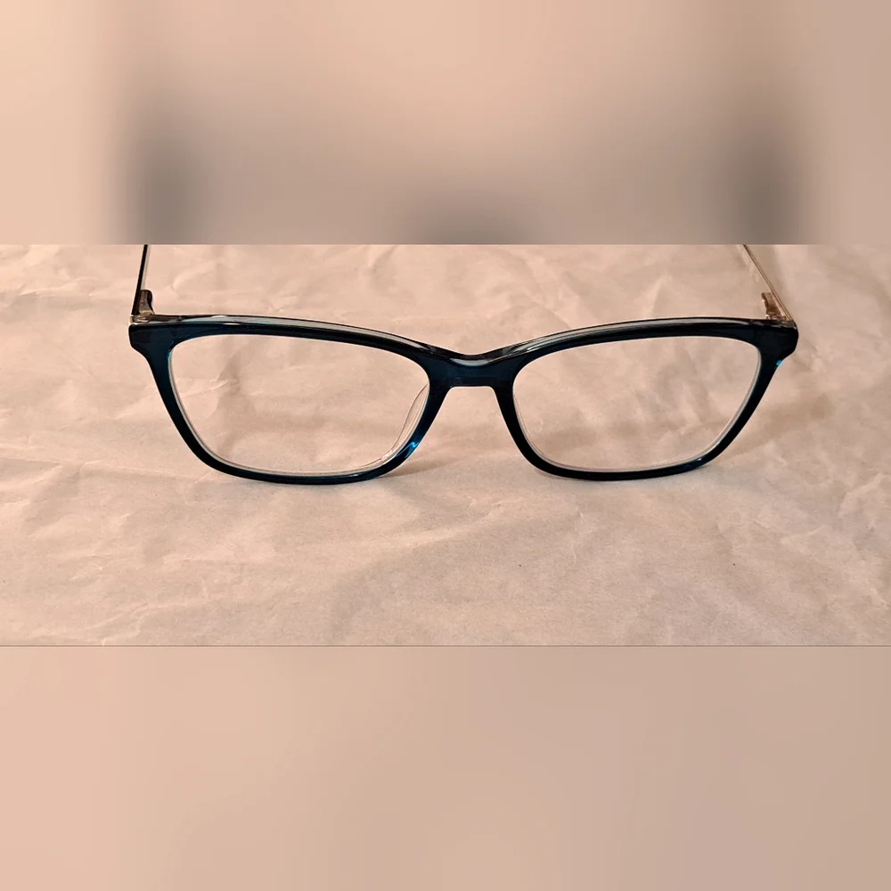 Linton & Rusby Glasses Frames. Colorblock Forest Greens With Goldtone Arms.